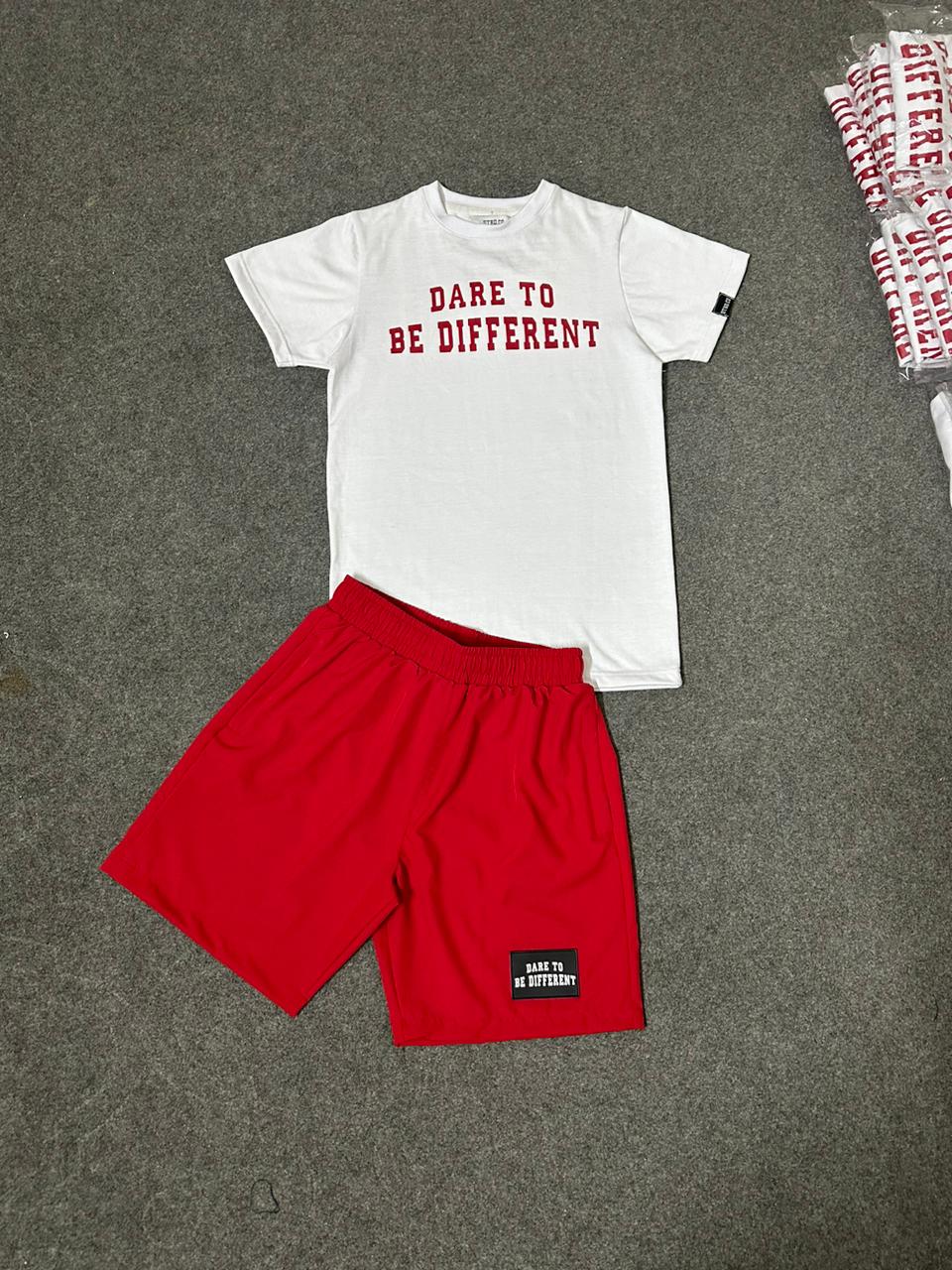 Red T-Shirt Short Set