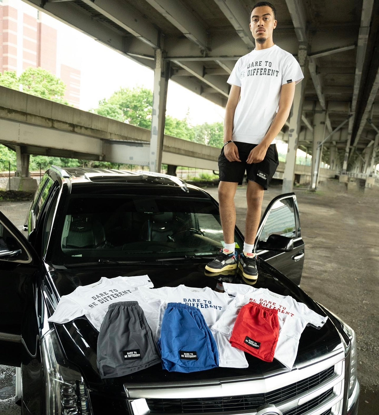 Black T-Shirt Short Set